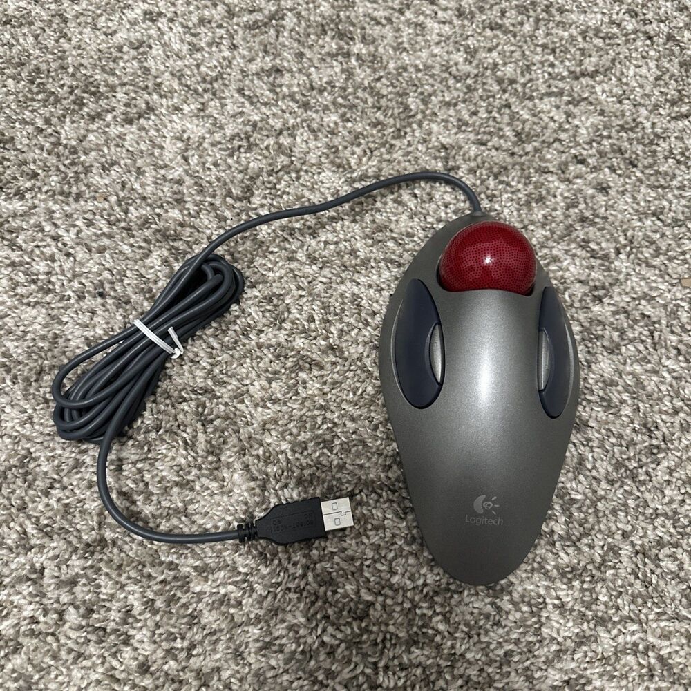 T-BC21 Logitech Trackman Marble Mouse USB Wired 4-button Trackball Mouse
